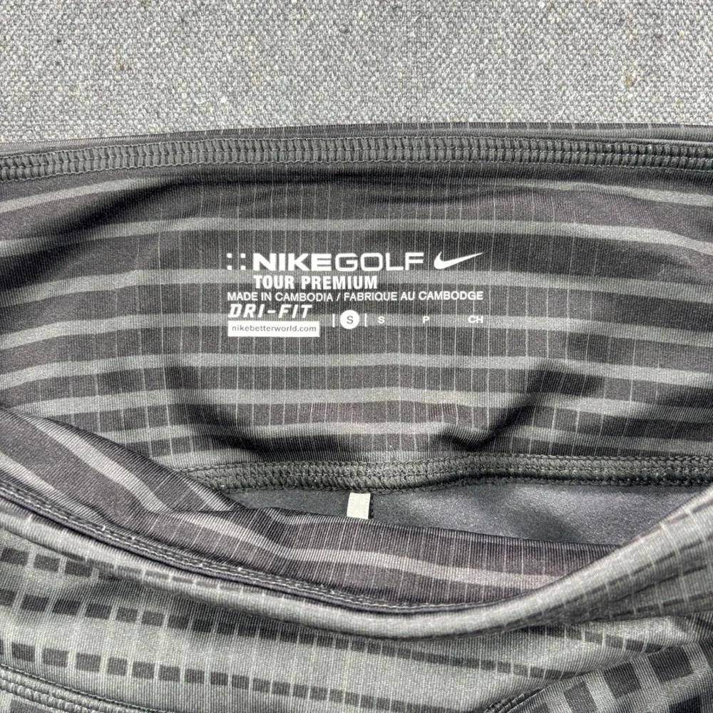 Nike Golf Leggings Women S Small Grey Black Dri-FIT Tour Premium Grid Tights